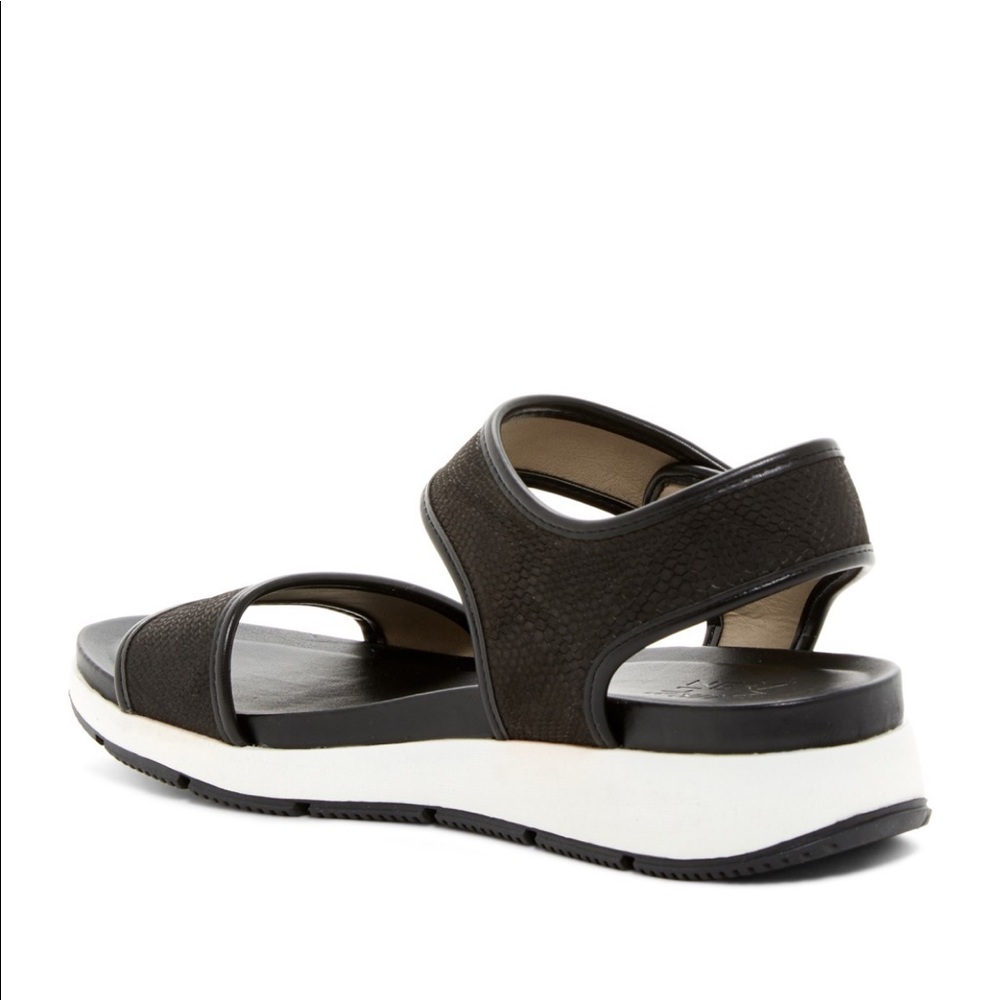 Snake Embossed Bold Platform Ankle Strap Sandal - Picture 3 of 3